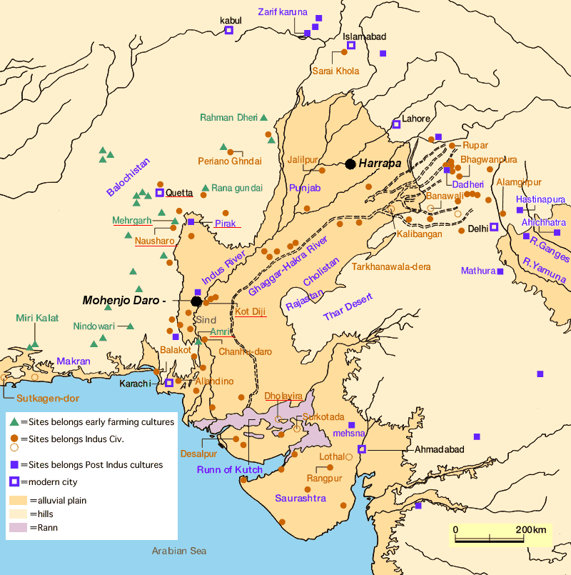 Mohenjo Daro Map
